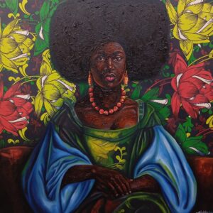 Ewa Ola (Beauty of Nobility -21st Century, Figurative, Mixed Media, Africa Women, 2025