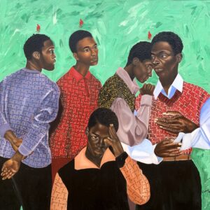 Solid Backbone -21st Century, Contemporary, Figurative Portrait, Men Love Modern, 2024