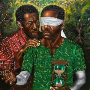 Blind to the Hour - 21st Century, Contemporary, Figurative Portrait, Women, Time, 2025