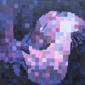 Temple of God 2 - 21st Century, Contemporary, Figurative, Pixelated, Women, Nude, 2024