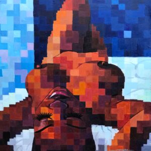 Temple of God 1 - 21st Century, Contemporary, Figurative, Pixelated, Women, Nude, 2024