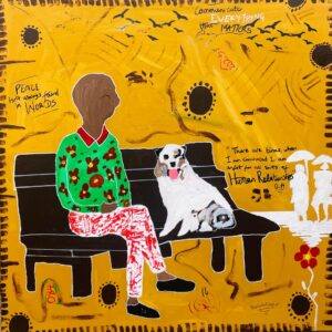 Solace (Companionship) -21st Century Contemporary Abstract Expression, Love, Dog, 2025